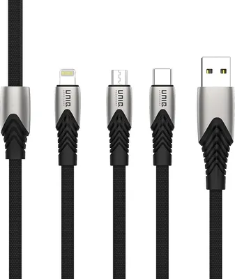 Zdjęcie produktu dla kabel USB do ładowania i przesyłania danych 3 w 1 od UNIQ Accessory