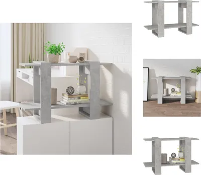 Produktbild von vidaXL Bücherregal/Raumteiler Betongrau 80x30x51 cm - Bücherregale & Bücherschränke