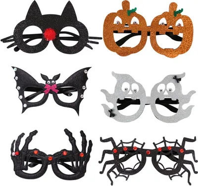 Produktbild von 6 Stück Halloween Brille Lustige Halloween Party Favorit Halloween Cosplay Requisiten für Kinder Party bedarf Dekoration