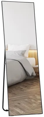 Productafbeelding van Spiegel voor het hele lichaam - Rechthoekige spiegel - 50 x 160 cm - Vrijstaand spiegel - Kan ook aan de muur worden bevestigd - Geschikt voor de slaapkamer