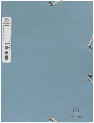 Produktbild von Sammelmappe Recycling-Karton A4 3 Klappen blaugrau Exacompta AutentiK