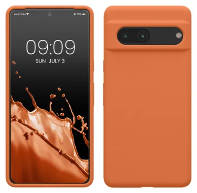 Produktbild von kwmobile Handyhülle für Google Pixel 7 Hülle, für Pixel 7 Case - Hülle Silikon - kabelloses Laden - Warme Aprikose