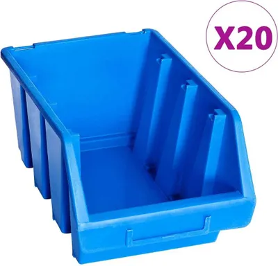 Produktbild von Stapelboxen 20 Stk. Blau Kunststoff