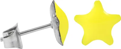 Produktbild von Chirurgenstahl Ohrstecker Emaille Stern Farbe - Gelb
