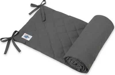 Produktbild von Universeller quilteter Schutz für Babybett Antrazit 32x152 cm