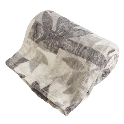 Produktbild von Home Elements Mikroflanell-Decke, grau, Blume