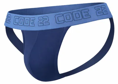 Image de CODE 22 - Sous-vêtement Hommes - Bouquet Jockstrap Navy - 1x Taille XL