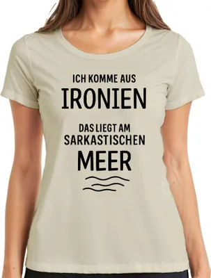 Obrázek produktu pro Pocházím z ironie sarkastické moře sarkasmus humor dárek dámské tričko, příroda, L
