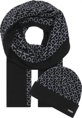 Produktbild von Calvin Klein Herren Geschenkset Mütze und Schal Schwarz