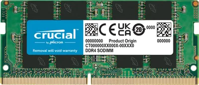 Produktbild von Crucial CB16GS3200, 16 GB, 1 x 16 GB, DDR4, 260-pin SO-DIMM