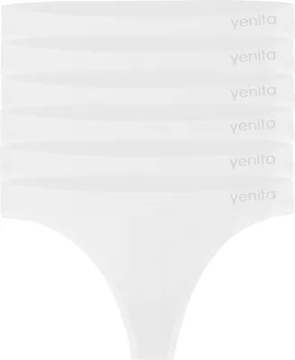 Produktbild von Yenita® 6er Pack Seamless Basic String L/XL weiss