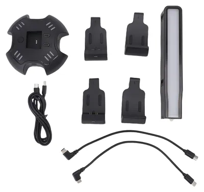 Immagine prodotto di Supporto per controller e caricabatterie, supporto per cuffie con 9 modalità di illuminazione RGB, porta USB da A a C per desktop da gaming