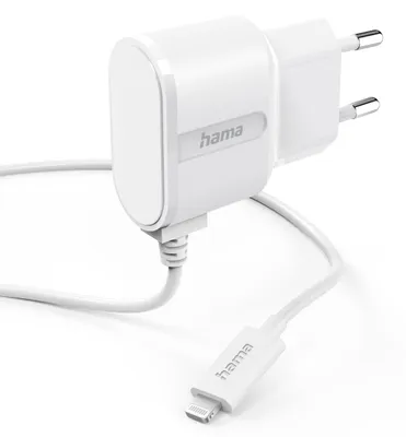 Image de Chargeur avec port Lightning, 5 W, 1,0 m blanc