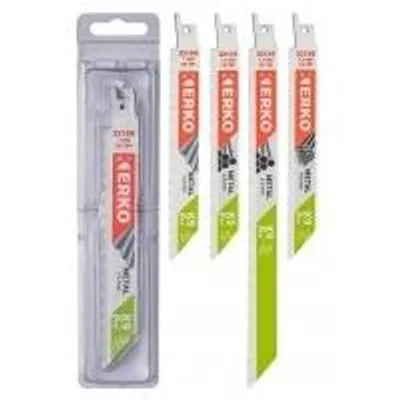 Image de Lames de scie sabre bi-metal pour metaux 5 lames 24 tpi (1 mm) 150 x 19 x 0,9 mm