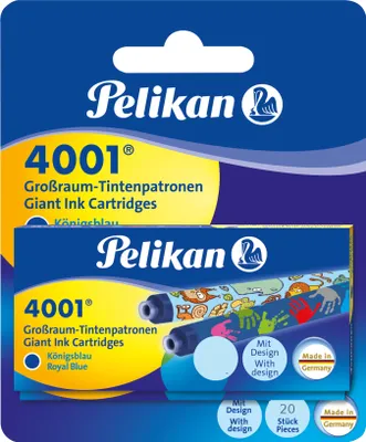 Produktbild von 20 Motiv Pelikan Großraum Füllerpatronen / Tintenpatronen / Farbe: königsblau