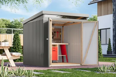 Produktbild von Karibu Metallgerätehaus Saltley M