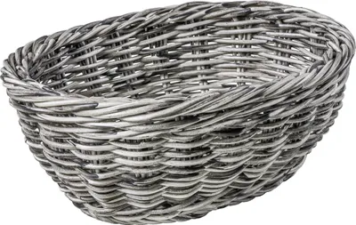 Produktbild von Schale groß, oval, grau/schwarz, 21x26x9,5cm, Dekokorb, Schale
