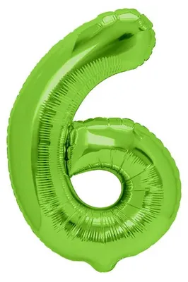 Immagine prodotto di Palloncino, 100 Cm, Colore Verde, Numero 6