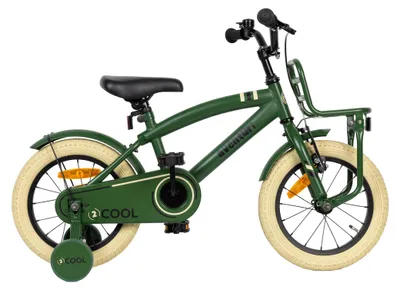 Produktbild von Aventuri 2Cool 3.0 Jungenfahrrad 14 Zoll, Kinderfahrrad für 3 bis 5 Jahre, 95-110 cm, Mit Stützrädern, Grün