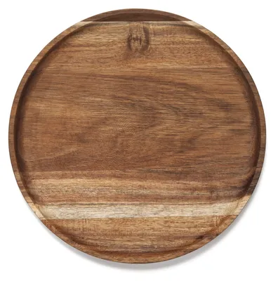 Rundes Akazienholz-Tablett, 30 x 30 cm, Servierplatte