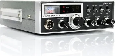Zdjęcie produktu dla Midland Alan Sessantotto, 55 mm, 205 mm, 165 mm, LED, Radio CB do ciężarówek, Czarny, Srebrny