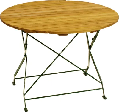 Produktbild von TPFGarden KLAPPTISCH Bad Belzig aus Robinienholz 100 cm rund, Stahlgestell Grün