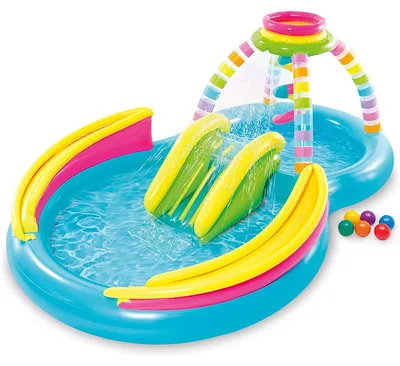 Produktbild von INTEX 56137NP - Playcenter - Rainbow Funnel (295x191x109cm) Planschbecken Spielcenter