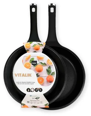 Zdjęcie produktu dla Zestaw patelni aluminiowych z powłoką nieprzywierającą, średnica 24-28 cm