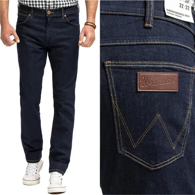 Produktbild von WRANGLER, Herren Jeanshosen, Straight fit, GREENSBORO, W36 L32, Blau, Jeans, baggyjeans, buggy