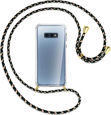 Produktbild von Handykette Backcover-Schutzhülle mit Band (Metall goldfarben) für Samsung Galaxy S10e - camouflage
