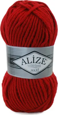 Strickgarn Strickwolle ALIZE SUPERLANA MAXI red