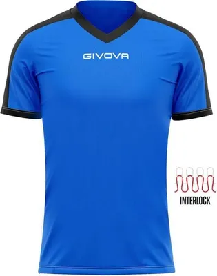 Produktbild von Sport-T-Shirt Givova Revolution Royal-Schwarz-Blau - XXL