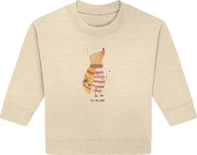 Produktbild von Mr. & Mrs. Panda Organic Baby Pullover Nachtfalter Fähnchen 24. - 36. Monat - Natural Raw - Geschenk, Bullover, Küche Deko, Süß, Spruch Witzig, Lustig, Käfer, Niedlich