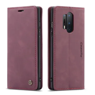 Obrázek produktu pro OnePlus 8 Pro Pouzdro, RetroPolyuretanKožené Pouzdro, Kapsy na Karty, Magnetické Uzavírání, Pouzdro s Funkcí Stojánku pro OnePlus 8 Pro červené