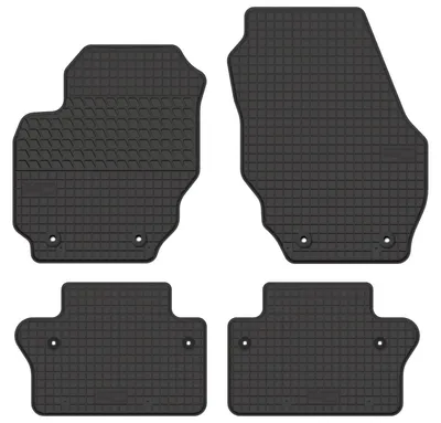 Productafbeelding van Rubberen automatten voor Volvo V70 III 2007-2016 (stationwagen) – 4-delig, zwart, op maat – Wielganizator SolidTread