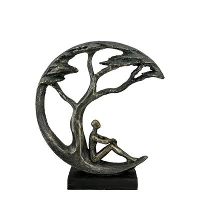 Zdjęcie produktu dla Casablanca Skulptur, Baum, "Daydreamer", Paarmotiv, Kunstharz, bronzefarben, , L. 7,5 cm, B. 26 cm, H. 32 cm 37610
