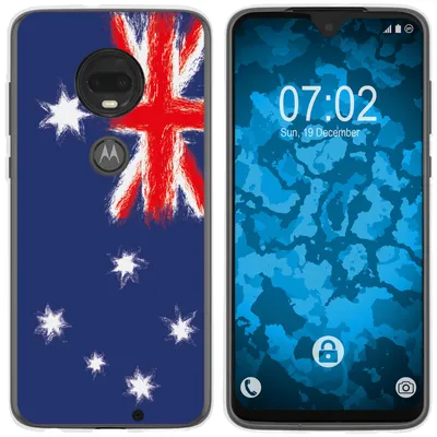 Produktbild von PhoneNatic Case kompatibel mit Motorola Moto G7 Silikon-Hülle WM Australien M2