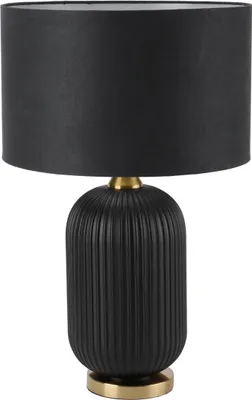 Zdjęcie produktu dla Lampa stołowa Tamiza czarno-złota 1xE27x40W tkanina wym:65x41x41cm IP20 Light Prestige