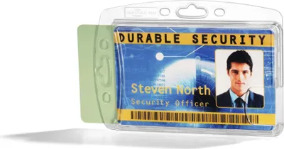 Zdjęcie produktu dla DURABLE Etui na 2 karty ID HARTBOX, Przezroczysty, 892419, 10 szt.