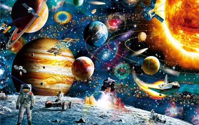 Produktbild von Jigsaw-Puzzle "Weltraumreisender", 1000 Teile, Puzzle, 50 x 70 cm, ab 14 Jahren