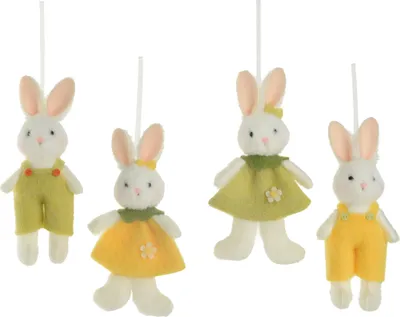 Produktbild von Hasenfigur zum Aufhängen 7x15cm Filz 1 Stück sortiert