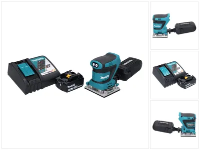 Produktbild von Makita DBO 482 RT1 Akku Schwingschleifer 18 V 112 x 102 mm + 1x Akku 5,0 Ah + Ladegerät