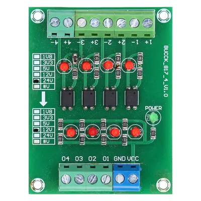 Image de Carte d'isolation d'optocoupleur,Carte d'isolation d'optocoupleur,Module de conversion de signal,Carte de conversion de niveau,Module d'isolation d'optocoupleur,Composant électrique