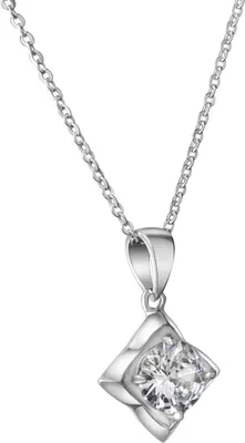 Produktbild von Halsketten-Anhänger mit Halskette Damen 925-Sterling Silber rhodiniert 45cm