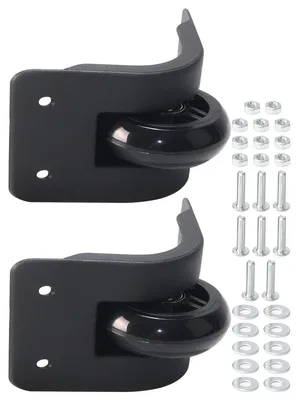 Bagage-Richtungsrollen D034, 1 Paar, 6,7 cm, Schwarz