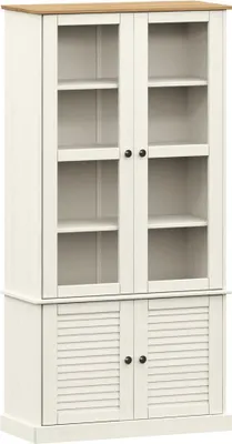 Obrázek produktu pro vidaXL Vitrína VIGO bílá 85x35x170 cm Borovicový masiv