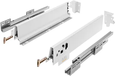 Produktbild von GTV Modern Box Schubladensystem, l=500mm, Set niedrig "A", Weiß, Soft Close Funktion