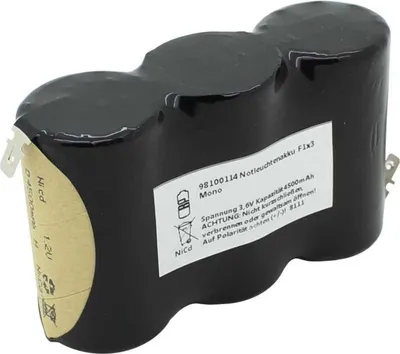 Produktbild von Notleuchtenakku NiCd 3,6V 4500mAh F1x3 Mono mit Faston-Anschluss passend für 3,6 V Akku
