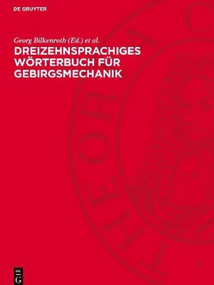Produktbild von Dreizehnsprachiges Wörterbuch für Gebirgsmechanik