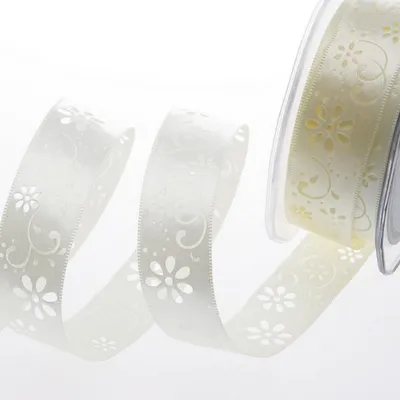 Produktbild von Dekoband "Open Spring Flower" - creme - 40mm - 20m - 52140 50-R 40